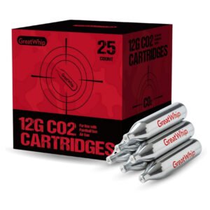 GreatWhip 25 x 12g CO2 Cartridges