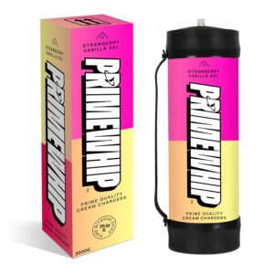PrimeWhip Food-Grade Cream Charger  XXL 3000G Strawberry Vanilla