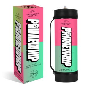 PrimeWhip Food-Grade Cream Charger – XXL 3000G Watermelon Mint