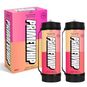 PrimeWhip Food-Grade Cream Charger – XL 2000G Strawberry Vanilla